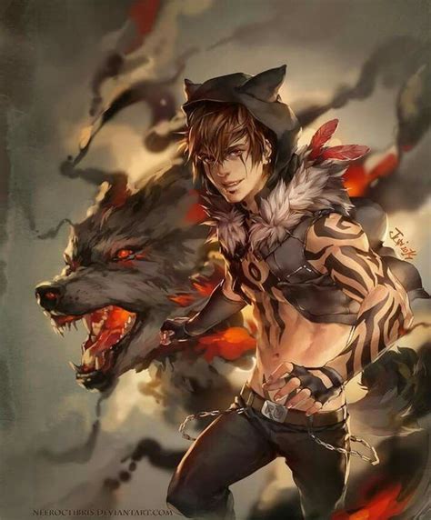 Wolf Boy Anime Art Fantasy Character Art Anime Guys