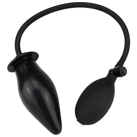 Soft Silicone Inflatable Anal Plug Black Pump Anal Beads Butt Plug Anal