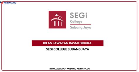 Segi college subang jaya opened its doors in january 2006. Jawatan Kosong Terkini Segi College Subang Jaya ...