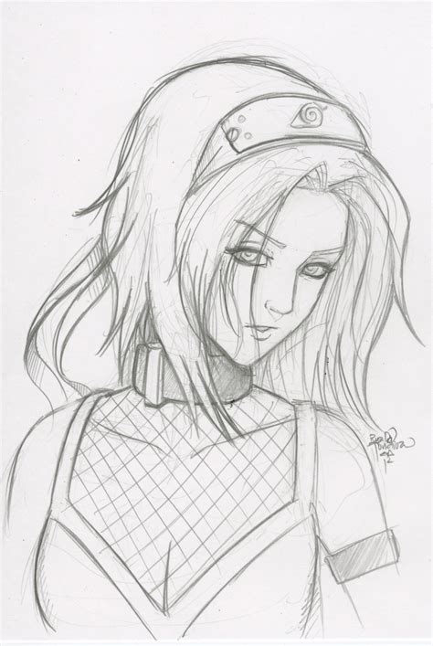 Sakura Sketch By Sykoeent On Deviantart