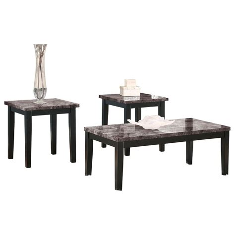 Signature Design By Ashley Maysville 3 Piece Table Set In Black
