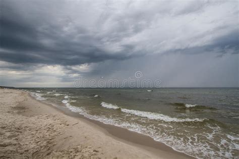 Storm Clouds Over The Sea Stock Photo Image Of Rain 58227656