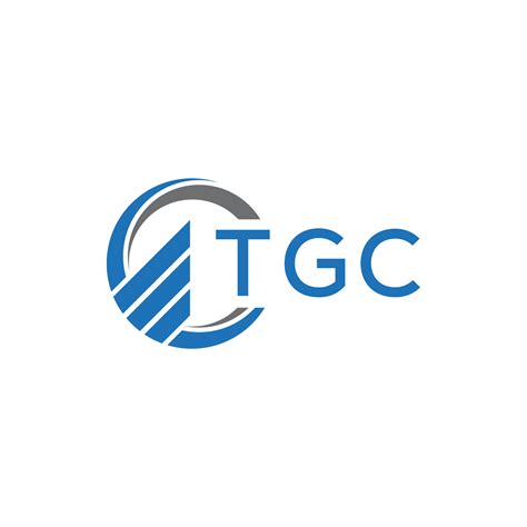 TGC Flat accounting logo design on white background. TGC creative
