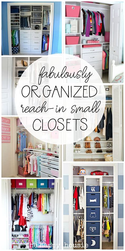 small reach in closet organization ideas the happy housie bedroom organization closet