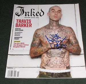 Travis Barker Signed Inked Blink Baron Von Tito TRV DJAM Photo Proof EBay
