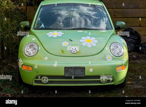 Love Bug Flower Power Volkswagen Beetle Car Stock Photo Alamy