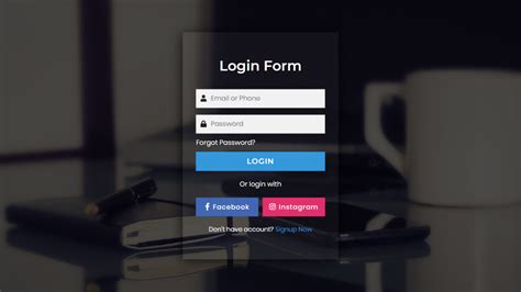 How To Create A Login Page Using Html And Css Login Form Web Design