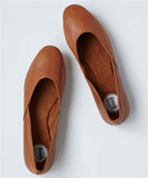 Maya Tobacco Brown Leather Ballet Flats Womens Leather Etsy