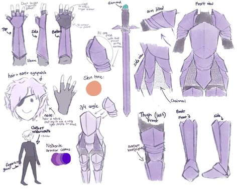 Reference Sheet For Mossyhermit Ocnetherite Armour Drawings Art