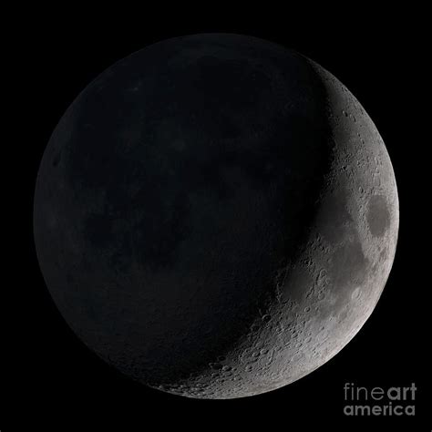 Waxing Crescent Moon Photograph By Stocktrek Images Pixels