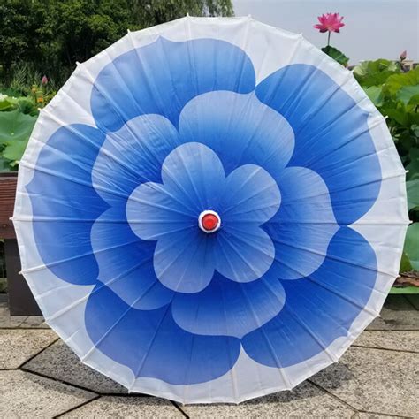 Traditional Asian Silk Umbrellas Japanese Parasol Dancing Prop With Large Flower Ebay