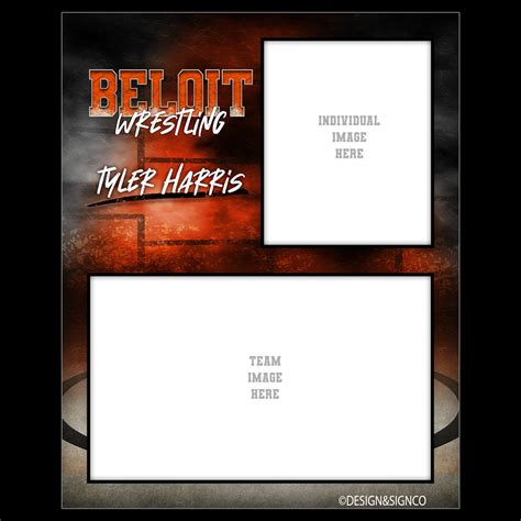 Wrestling Template Bundle Photoshop Digital Design Etsy Canada In