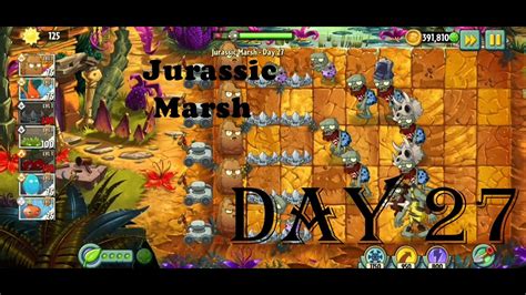 Jurassic Marsh Day 27 Plants Vs Zombies 2 Youtube