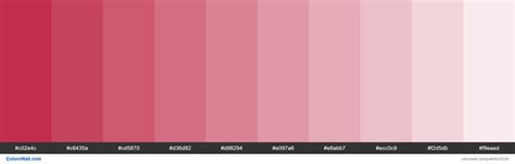 Tints Of Old Rose Color C02E4C Hex Color Palette Pink Hex Colors