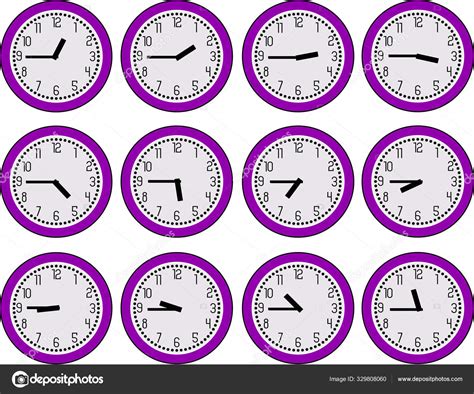 analog wall clock showing hours each hour stock vector by ©selim123 329808060