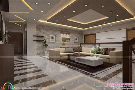 modern kerala living room interior kerala home design  floor