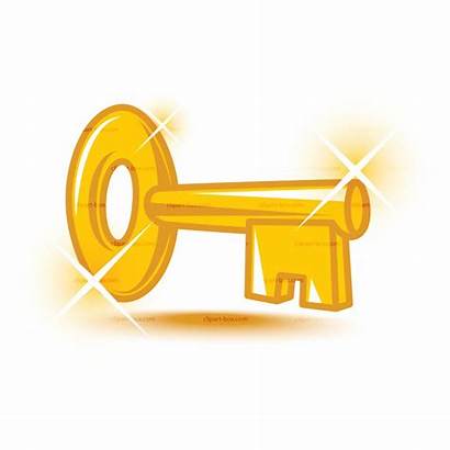 Key Clip Clipart Vector Golden Gold Cle