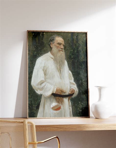 Ilya Repin Leo Tolstoy Barefoot 1901 Tolstoy Portrait Print Vintage Man