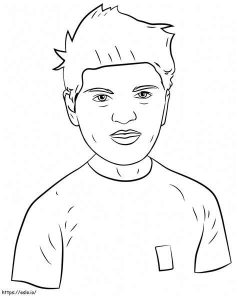 Bruno Mars Free Printable coloring page