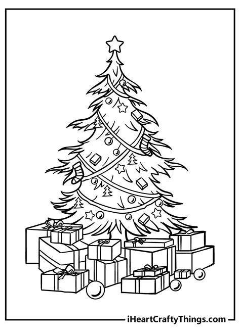 20 Free Printable Christmas Tree Coloring Pages Everfreecoloringcom