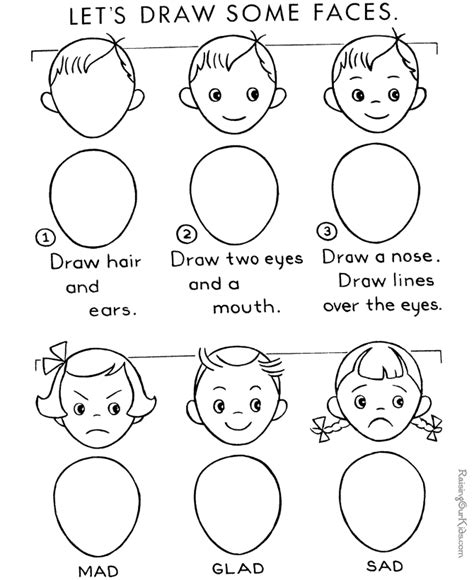 How To Draw Faces 046 Drawing For Kids Learn Art Face Drawing