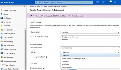 Creating A Azure Cosmos Db Account Sqlservercentral