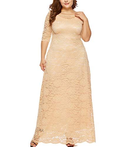 eternatastic womens floral lace 2 3 sleeves maxi dress plus size evening party dress