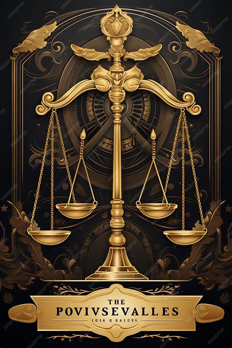 Premium AI Image | Poster of Justice Prevails Text With Scales of