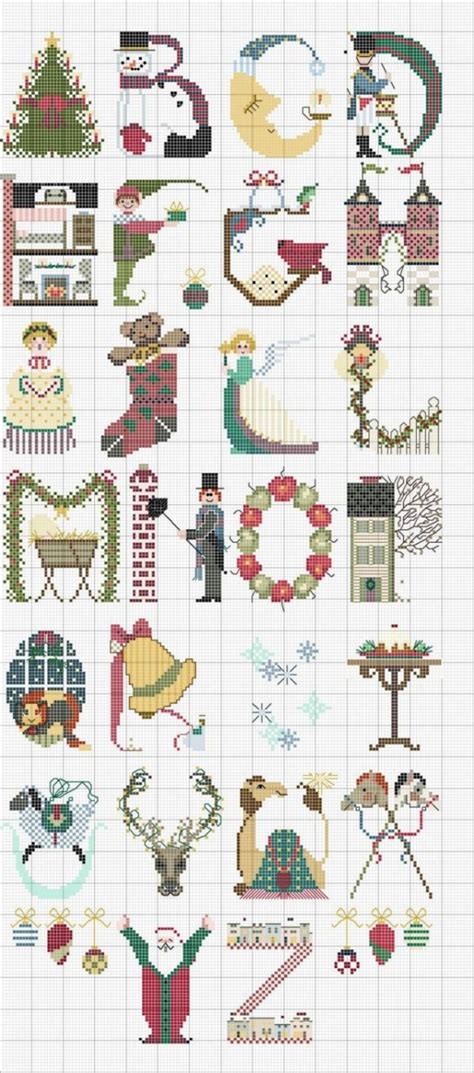 The pattern comes a colour pdf chart. Beautiful Christmas alphabet - free cross stitch patterns ...