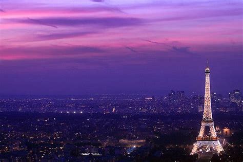 Purple Paris The Eiffel Tower Pinterest