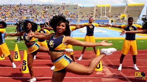 Southern University Cheerleaders Highlights Vs Scsu 2017 Youtube