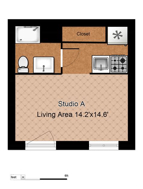 Very Small Studio Apartment Floor Plans Floor Roma