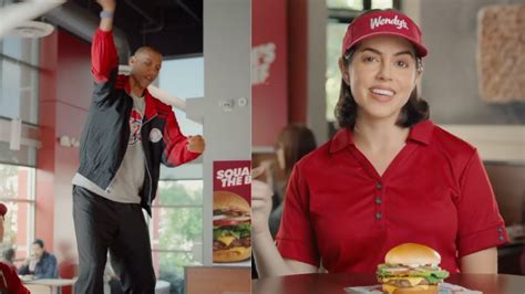 Wendy S Commercial Reggie Miller Square Hamburger Ad Review Youtube