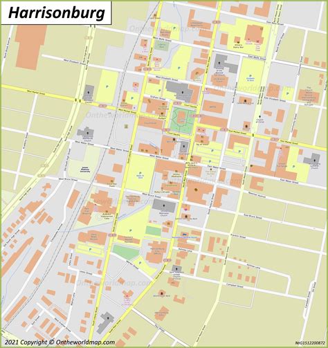 Downtown Harrisonburg Map