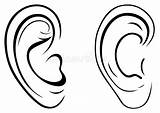Ear Clipart Drawing Human Ears Clip Tongue Vector Google Listening Nose Drawings sketch template