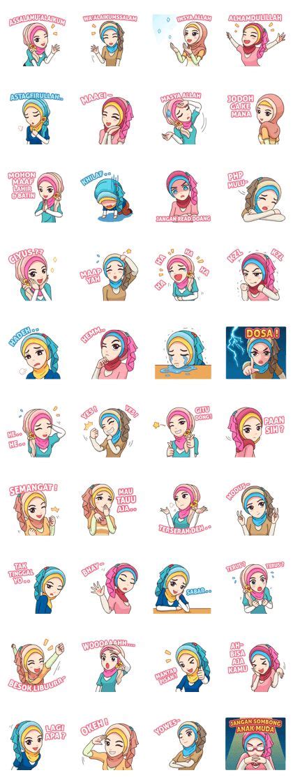 28 Gambar Stiker Hijab Lucu Galeri Gambar Lian