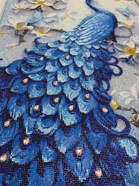 5d Peacock Diamond Painting Kits For Adults Rhinestones Etsy