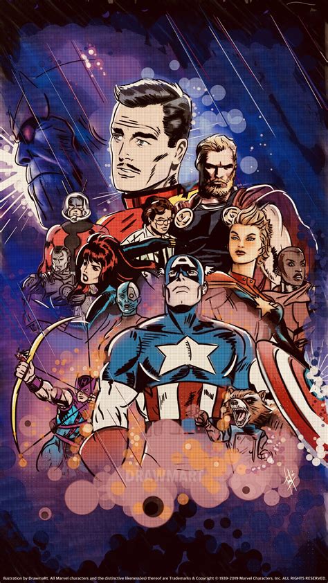Poster Avengers Endgame Old Comic Book By Drawmart Marvel