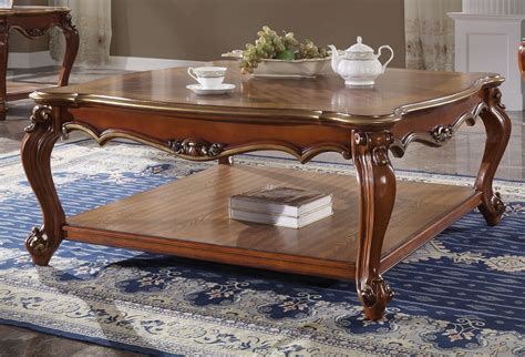 This coffee table is crafted of. Picardy Vintage Cherry Oak Wood Coffee Table with Bottom ...