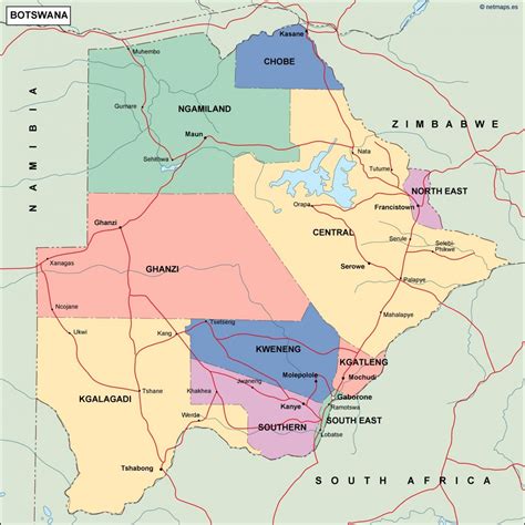 Botswana Political Map Vector Eps Maps Eps Illustrator Map Vector