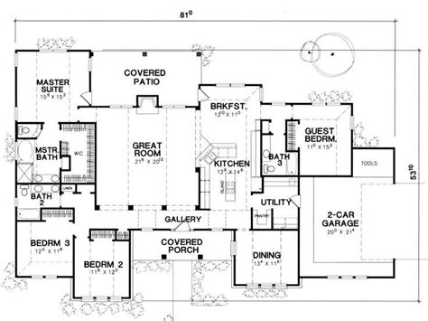 1 Story 4 Bedroom Open Floor Plans Floorplansclick