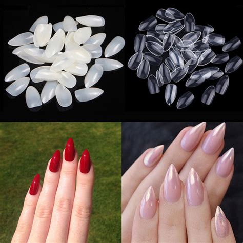 Almond Short French Tip Acrylic Nails - Nail and Manicure ... This is a great look if you have short or heavy fingers and you want to elongate them.