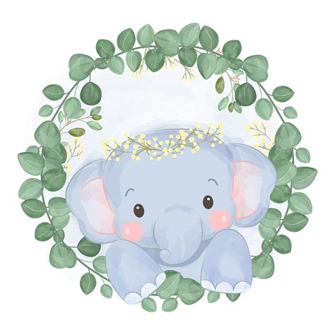 Grey baby elephant poster, african elephant indian elephant illustrator illustration, watercolor multicolored elephants illustration, canvas print watercolor painting printmaking printing, color. Watercolor style adorable baby elephant - Download Free ...