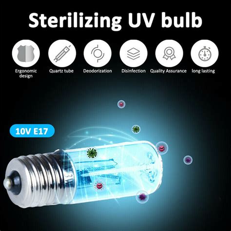 E17 Uvc Ultraviolet Uv Germicidal Lamp Disinfection Sterilization Light