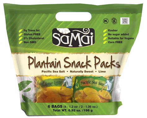 samai plantain chips mixed snack pack 1 15 oz bags 6 count