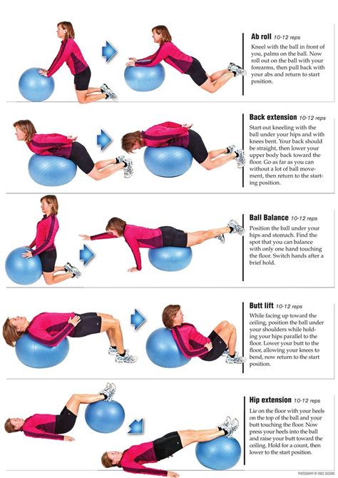 6 Day Gym Ball Exercises For Low Back Pain For Build Muscle Fitness