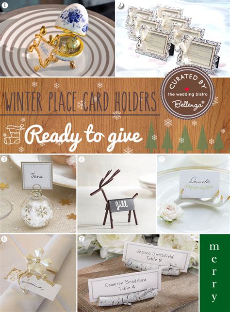Creative Winter Wedding Place Card Ideas To Diy Or Buy