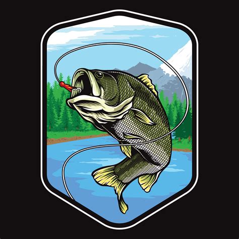 Fishing Logo Fish Logo Fishing Animal Bass Vector