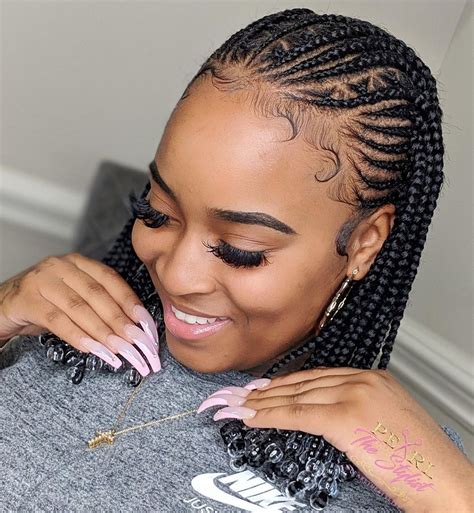 The simple style is perfect for your typical work day or literally any other time. 30 Best Cornrow Braids and Trendy Cornrow Hairstyles for 2020 - Hadviser in 2020 | African hair ...