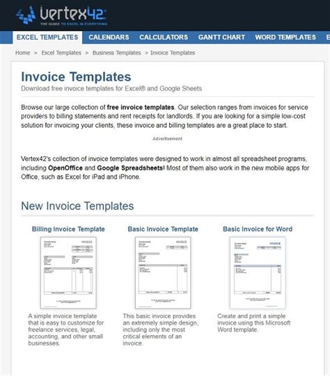 10 Websites To Download Free Invoice Templates For Excel